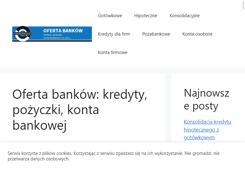 Najlepsza pożyczka w bankowej ofercie. Ofertabankow.pl